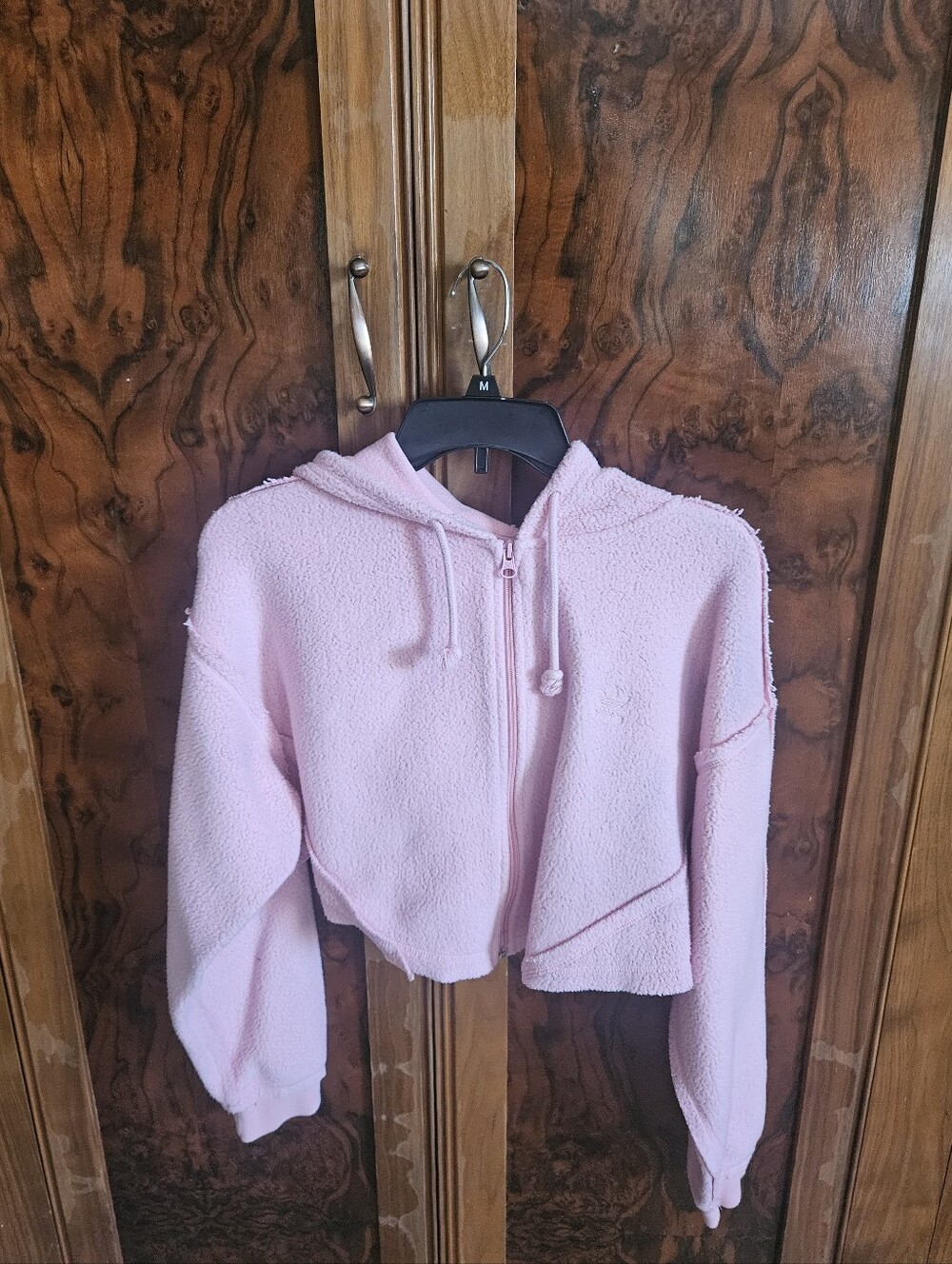 Womens Adidas Originals Cropped Pink Jacket, Looks Brand New, Size Small